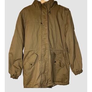 LUCKY Brand Women's Size Small Utility Coat Fur Sherpa Hooded Outdoor Full Zip